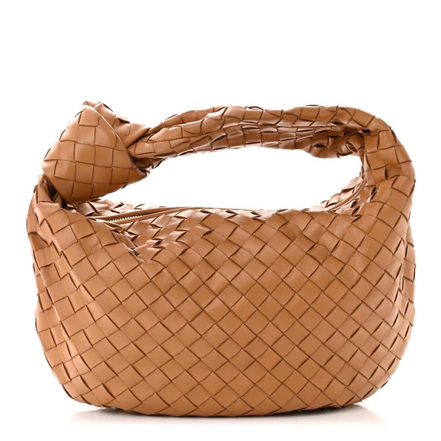Nappa Intrecciato Teen Jodie Hobo Caramel
