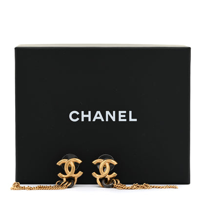Chanel Chain CC Dangle Earrings Gold 6 of 6