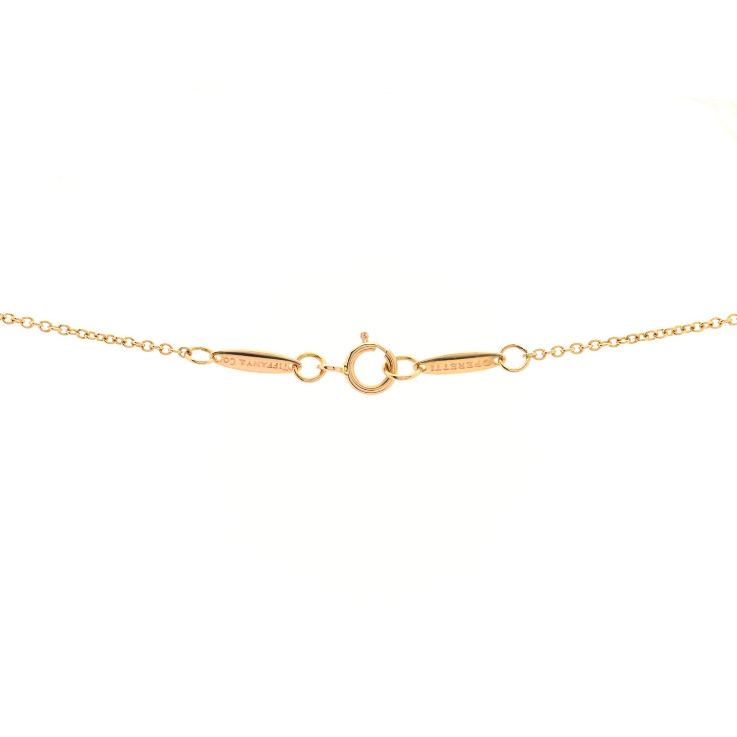 18K Rose Gold Diamond .17ct Elsa Peretti Diamonds by the Yard Pendant Necklace