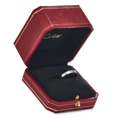 Cartier 18K White Gold 3.5mm LOVE Wedding Band Ring 65 11 5 of 5