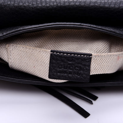 Gucci Pebbled Calfskin Small Soho Flap Crossbody Black 8 of 10