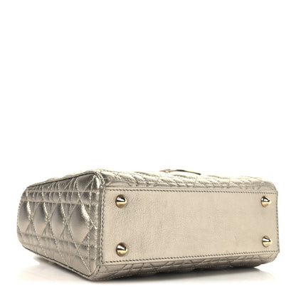 Christian Dior Metallic Lambskin Cannage Small My ABCDior Lady Dior Gold 3 of 8