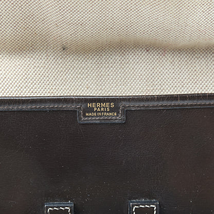 Hermes Box Calf Jige PM Clutch Chocolate 6 of 16