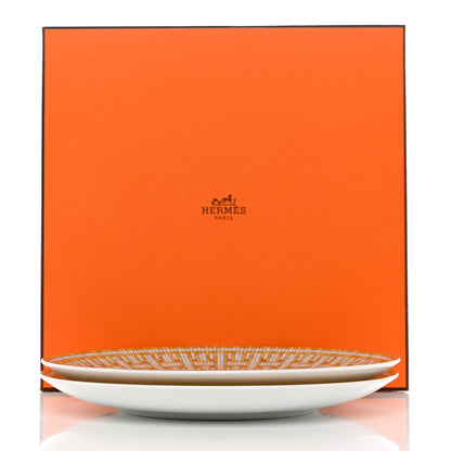 Hermes Porcelain Mosaique au 24 Dessert Plate Set of 2 6 of 6