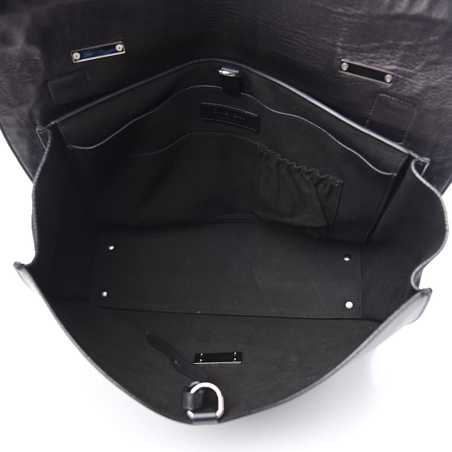 Givenchy Calfskin Crocodile Embossed Medium Shark Lock Satchel Black 5 of 11
