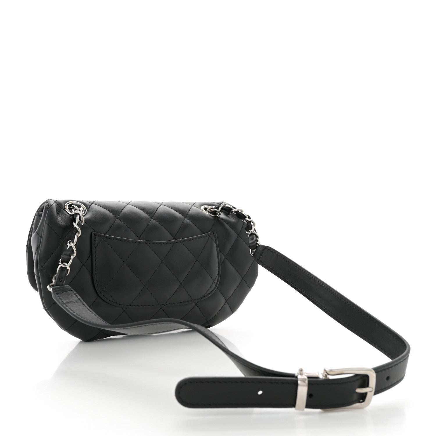 Chanel Calfskin Quilted CC Uniform Flap Belt Bag Black 3 of 10