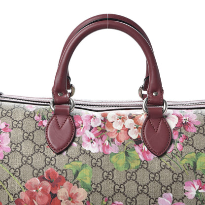 Gucci GG Supreme Monogram Blooms Medium Boston Beige Multicolor Dry Rose 10 of 10