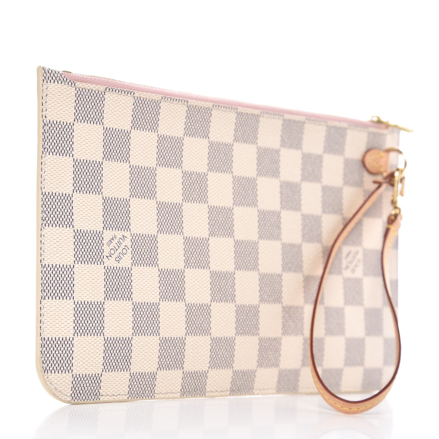 Louis Vuitton Damier Azur Neverfull MM GM Pochette Rose Ballerine 3 of 8