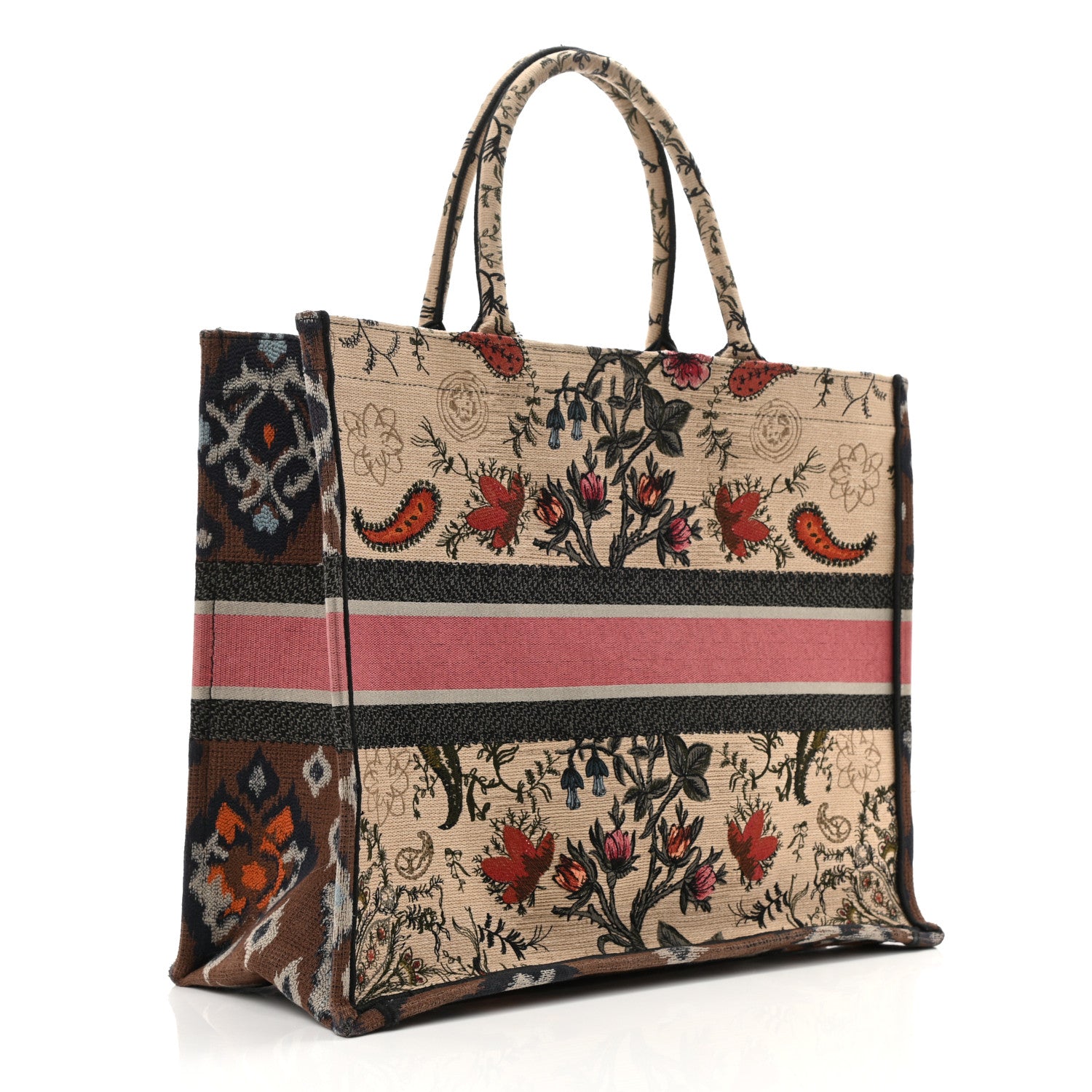 Christian Dior Canvas Embroidered Large Broderie Dior Flowers Book Tote Multicolor 3 of 14
