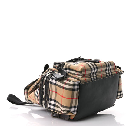 Burberry Nylon Vintage Check Medium Rucksack Backpack Antique Yellow 4 of 14