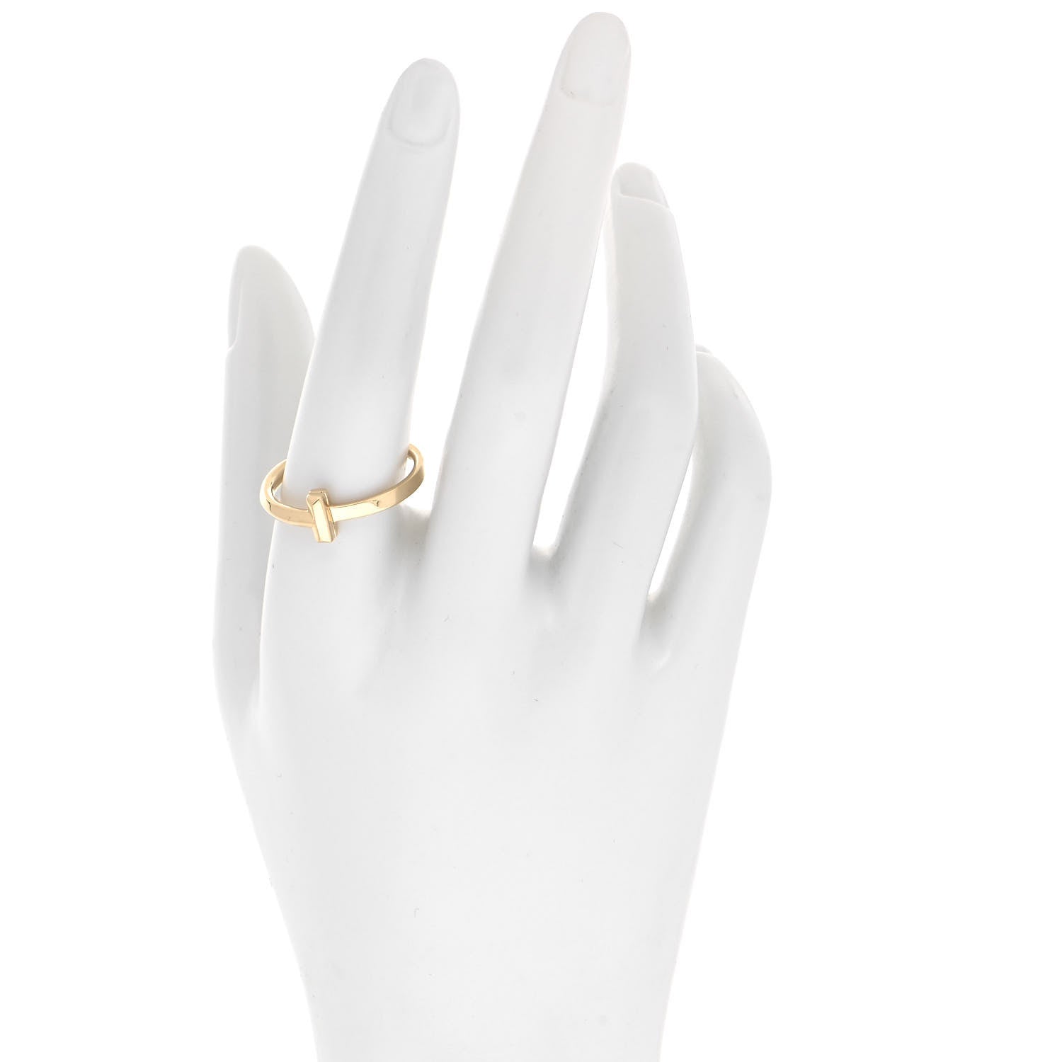Tiffany 18K Yellow Gold T T1 Ring 61 9.5 2 of 5