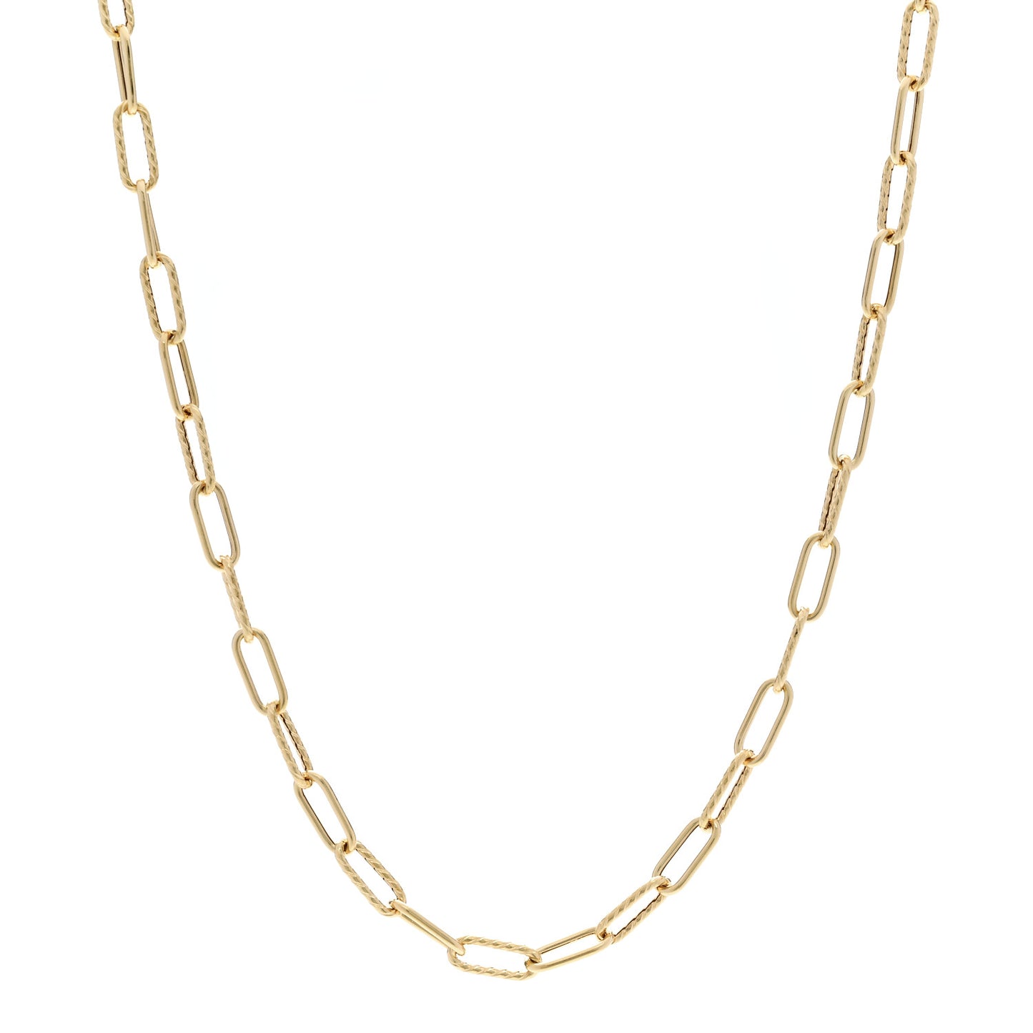 18K Yellow Gold 4mm Madison Chain Necklace 18"