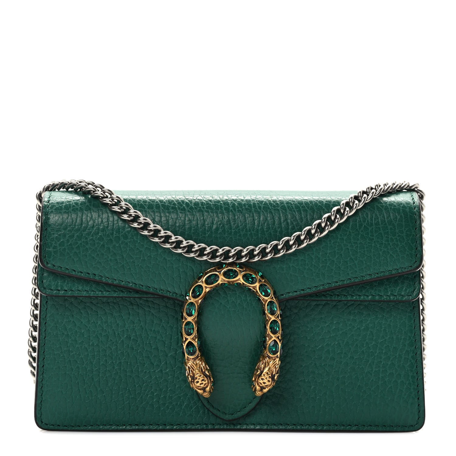 Gucci Calfskin Super Mini Dionysus Shoulder Bag Emerald 1 of 8