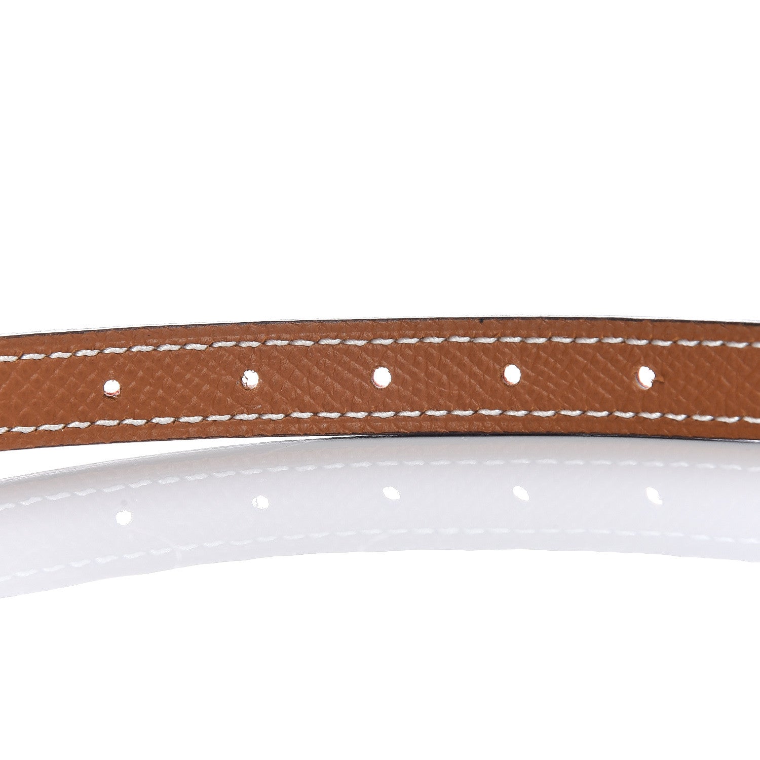 Hermes Epsom Swift 13mm Reversible Belt Strap 95 Gold Crevette 4 of 6