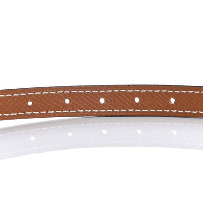 Hermes Epsom Swift 13mm Reversible Belt Strap 95 Gold Crevette 4 of 6