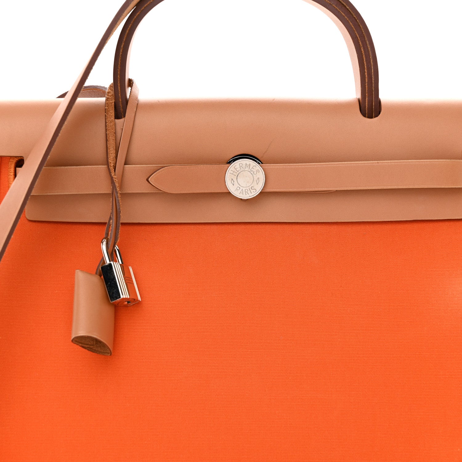 Hermes Vache Hunter Toile Herbag Zip 31 PM Orange 8 of 16