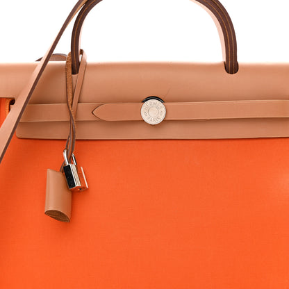 Hermes Vache Hunter Toile Herbag Zip 31 PM Orange 8 of 16
