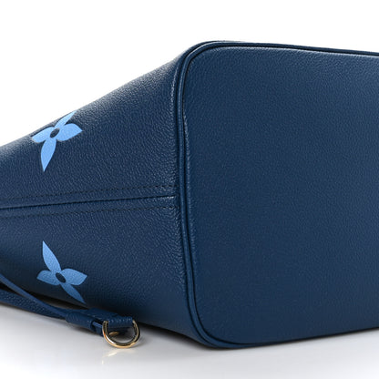 Louis Vuitton Empreinte Monogram Giant Neverfull MM Degrade Bleu 8 of 9