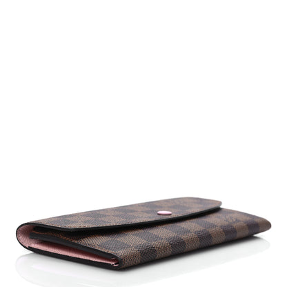 Louis Vuitton Damier Ebene Emilie Wallet Rose Ballerine 4 of 6