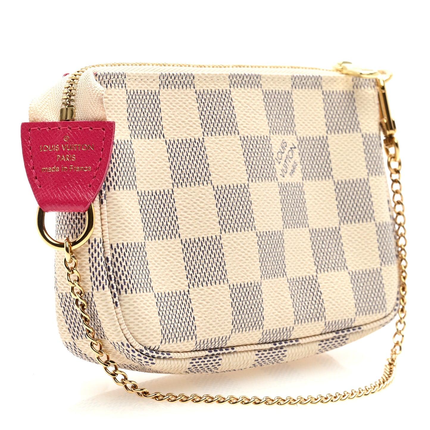 Damier Azur 2021 Christmas Animation Hollywood Mini Pochette Accessories Fuchsia