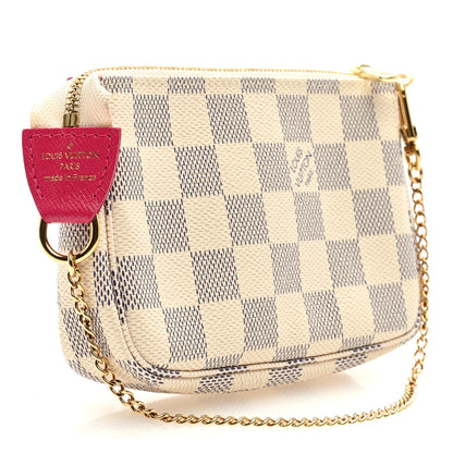 Louis Vuitton Damier Azur 2021 Christmas Animation Hollywood Mini Pochette Accessories Fuchsia 3 of 8