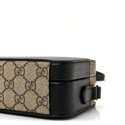 Gucci GG Supreme Monogram Textured Dollar Calfskin Mini New Basket Shoulder Bag Beige Ebony Black 9 of 9