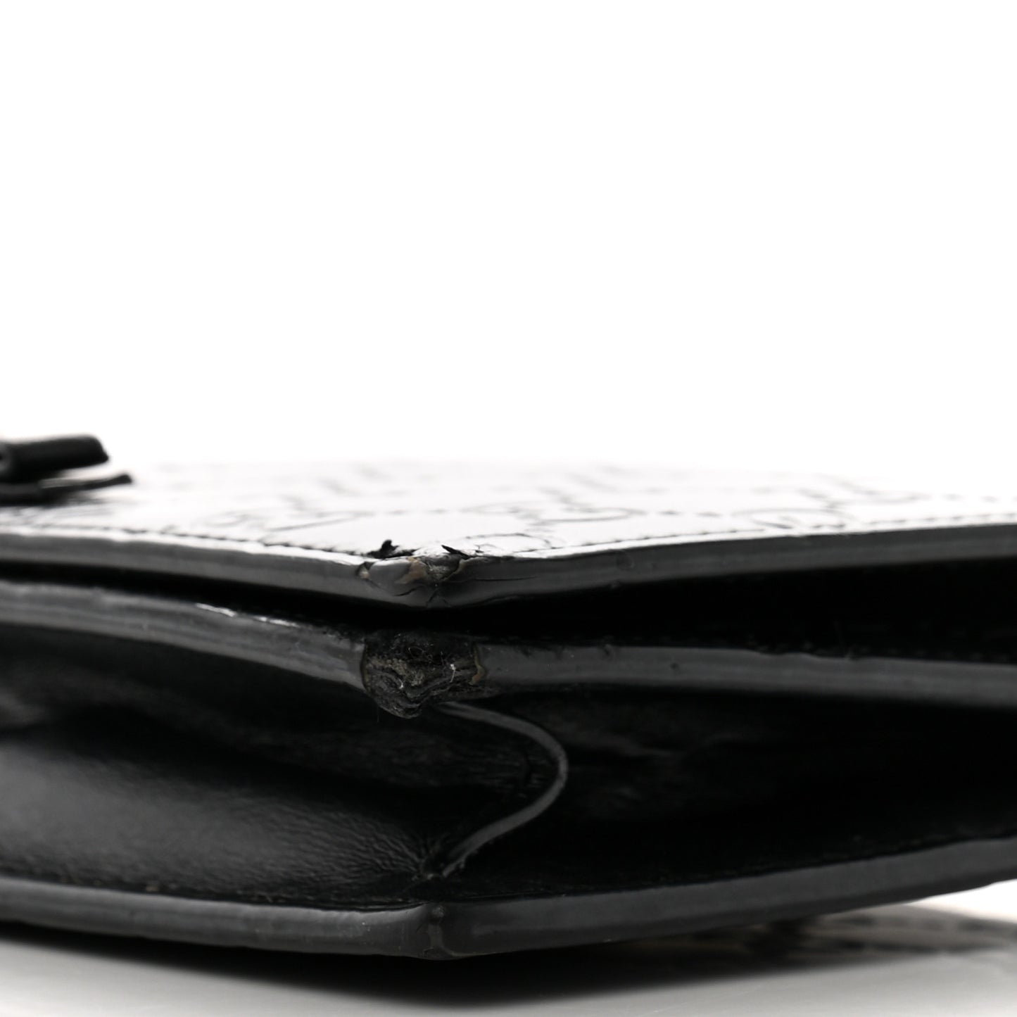 Guccissima Signature Bowy Chain Wallet Black