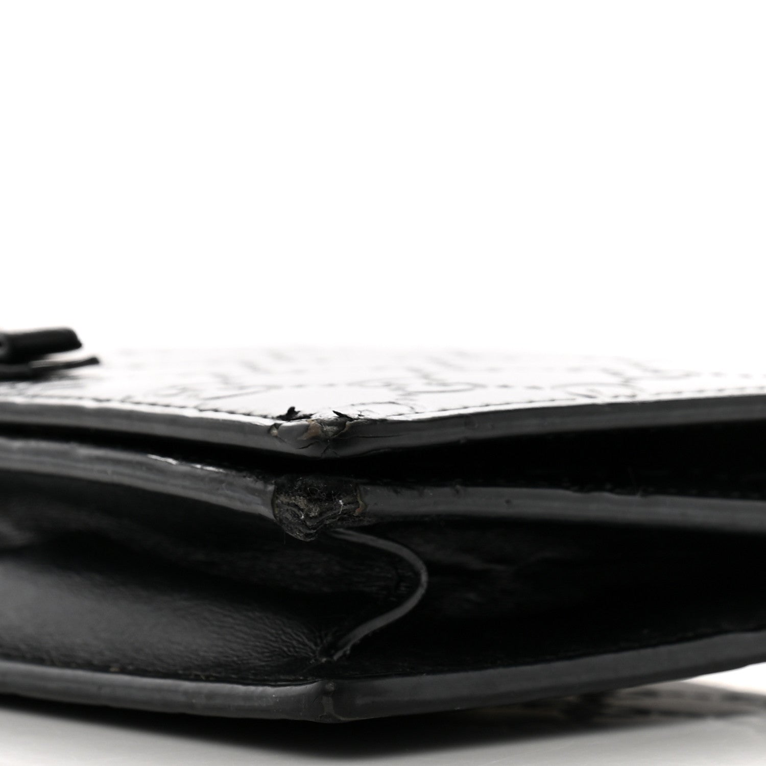 Gucci Guccissima Signature Bowy Chain Wallet Black 9 of 16