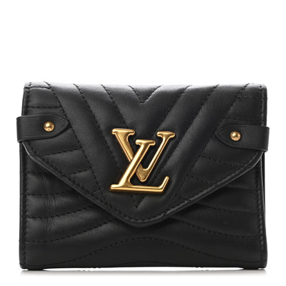 Louis Vuitton Calfskin New Wave Compact Wallet Black 1 of 7