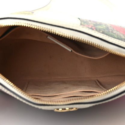 Gucci GG Supreme Monogram Flora Web GG Small Ophidia Dome Shoulder Bag White 5 of 10
