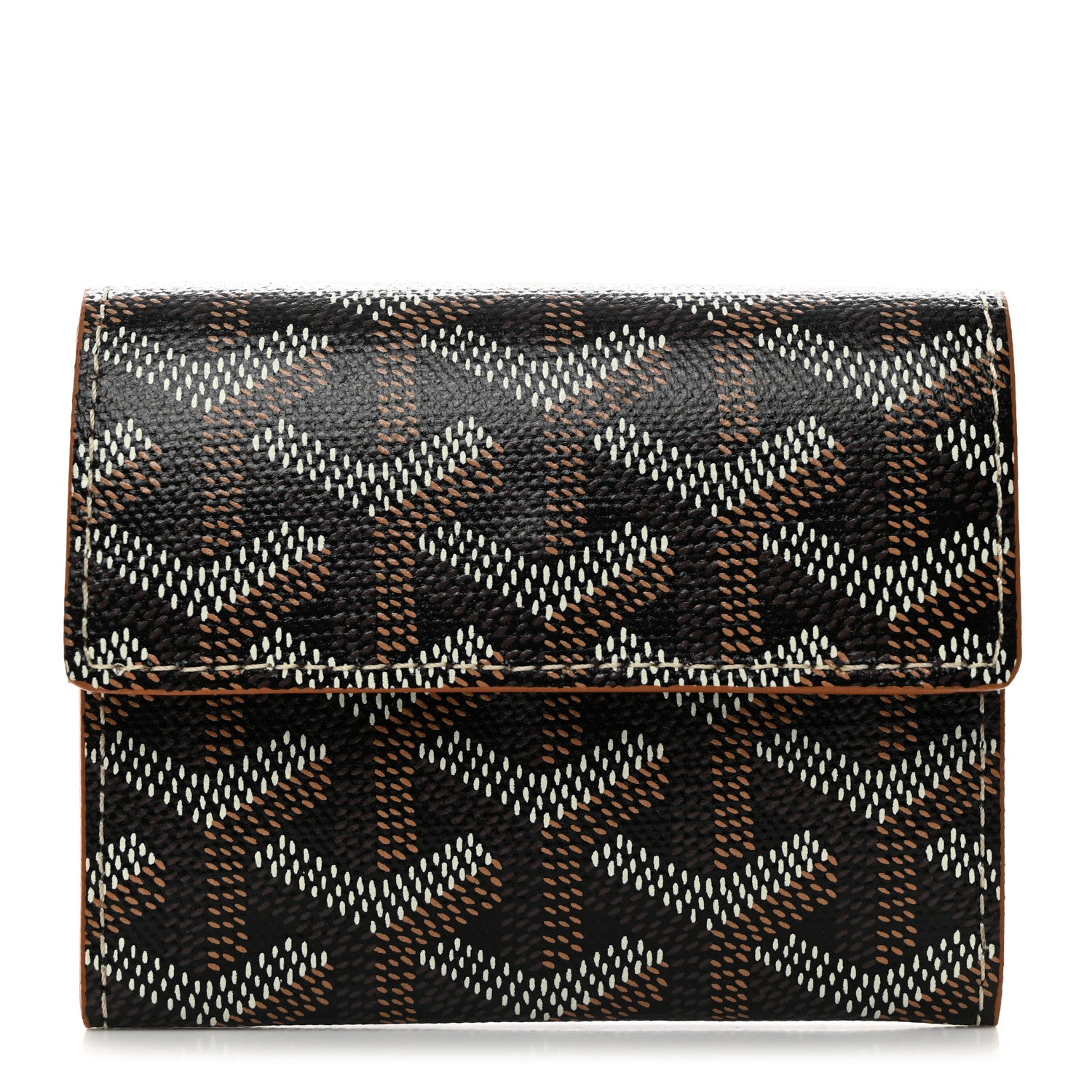 Goyard Goyardine Marigny Coin Purse Wallet Black Gold 1 of 7