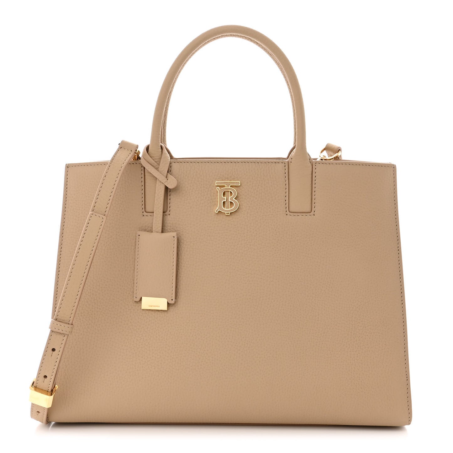 Grained Calfskin Small Frances Tote Oat Beige