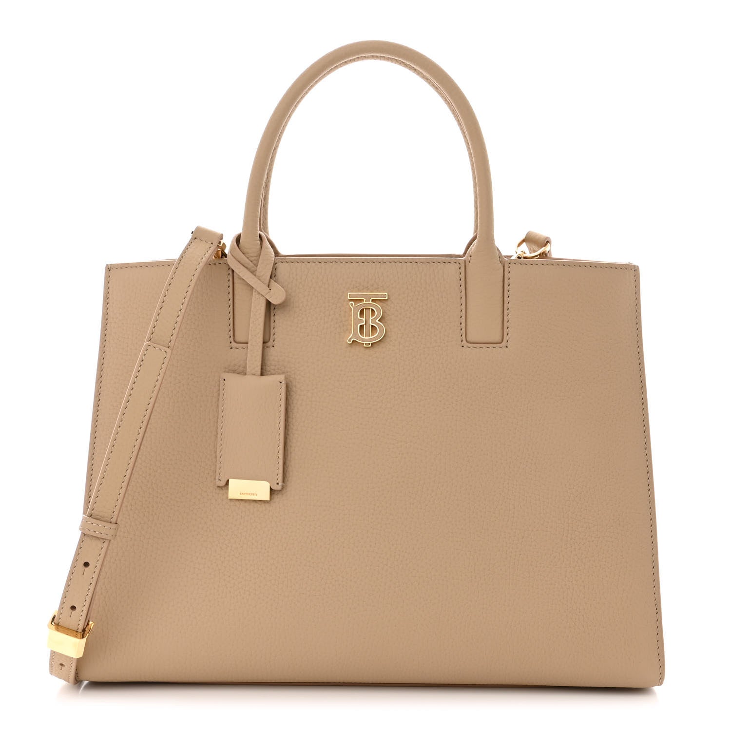 Burberry Grained Calfskin Small Frances Tote Oat Beige 1 of 10