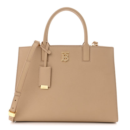 Burberry Grained Calfskin Small Frances Tote Oat Beige 1 of 10