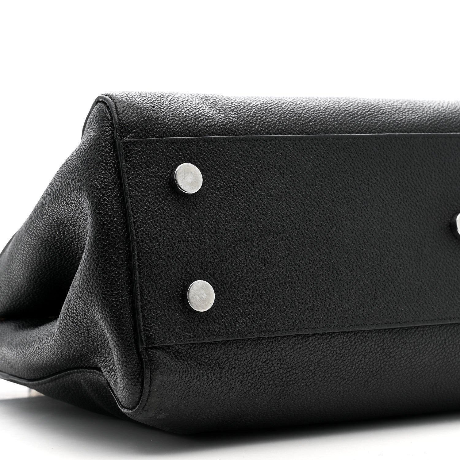 Saint Laurent Grained Calfskin Medium Cabas Rive Gauche Black 16 of 41