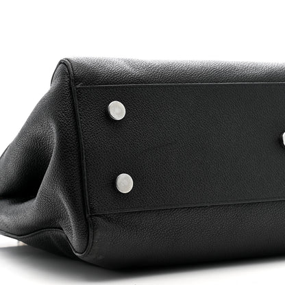 Saint Laurent Grained Calfskin Medium Cabas Rive Gauche Black 16 of 41