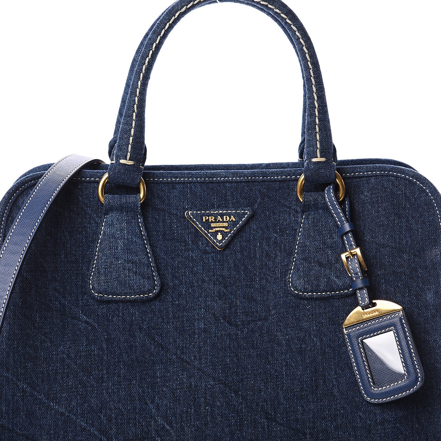 Prada Denim Shopping Tote 6 of 8