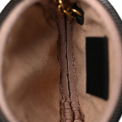 Gucci Calfskin Matelasse GG Marmont Round Coin Purse Black 5 of 9