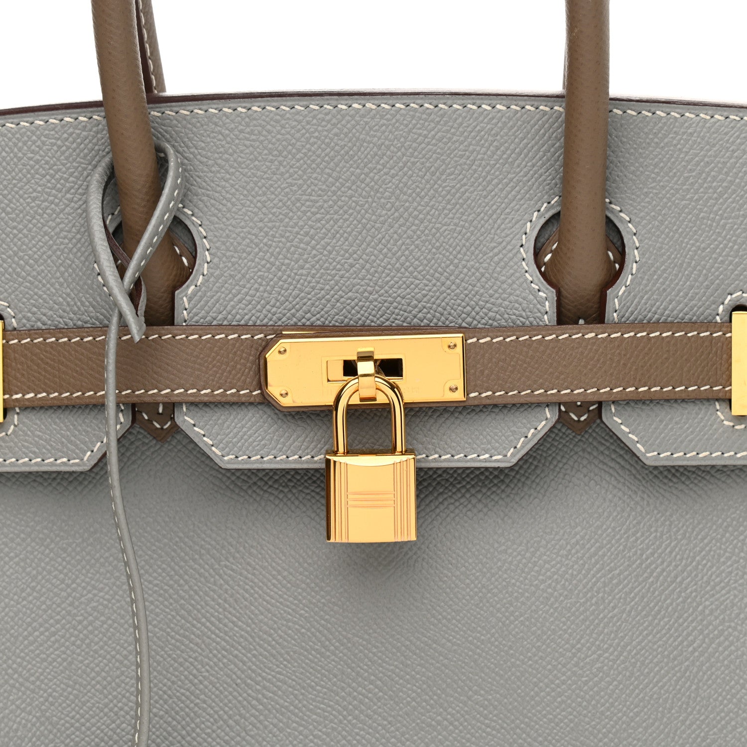 Hermes Epsom Horseshoe Birkin 30 Gris Mouette Etoupe 8 of 12