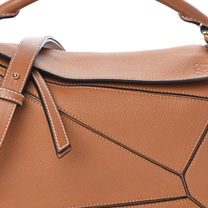 Loewe Grained Calfskin Small Puzzle Bag Tan 9 of 9