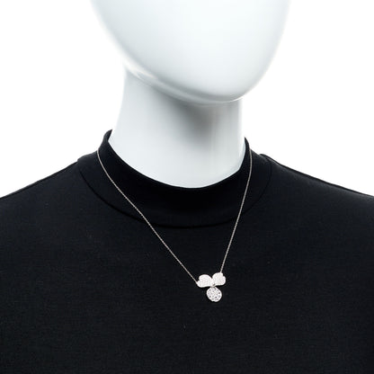 Tiffany Platinum Diamond Large Paper Flowers Pave Pendant Necklace 2 of 6