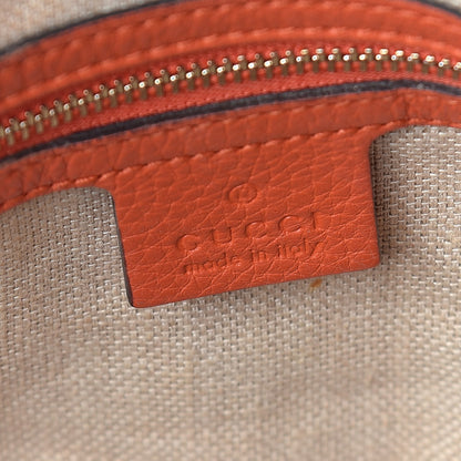 Gucci Monogram Cellarius Calfskin Large Boston Beige Ebony New Dark Orange 9 of 15