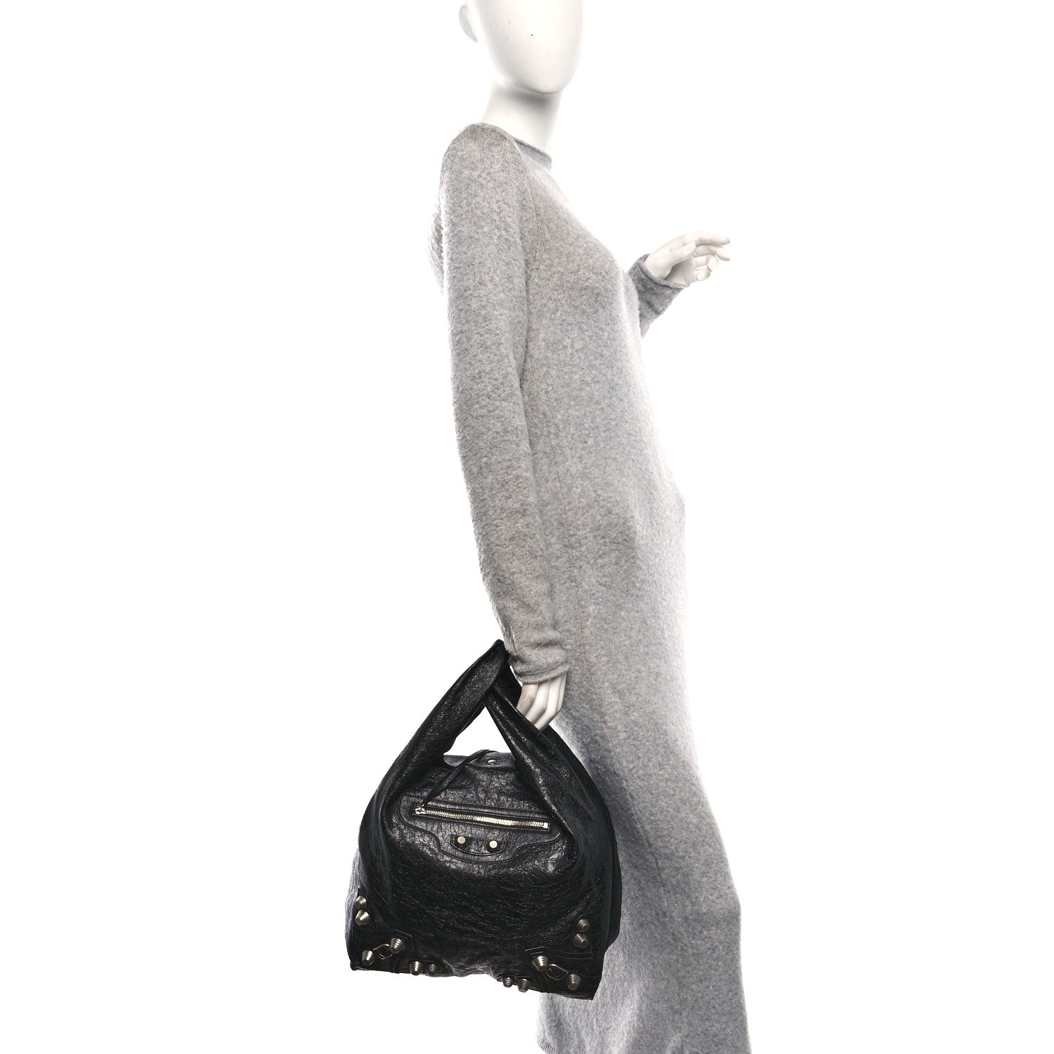 Balenciaga Agneau Arena Le Cagole Tote Black 3 of 10