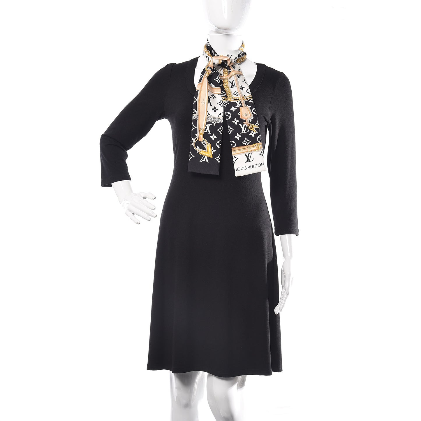 Silk Monogram Confidential Bandeau Black