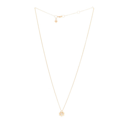 David Yurman 18K Yellow Gold Diamond Petite Starburst Pendant Necklace 2 of 4