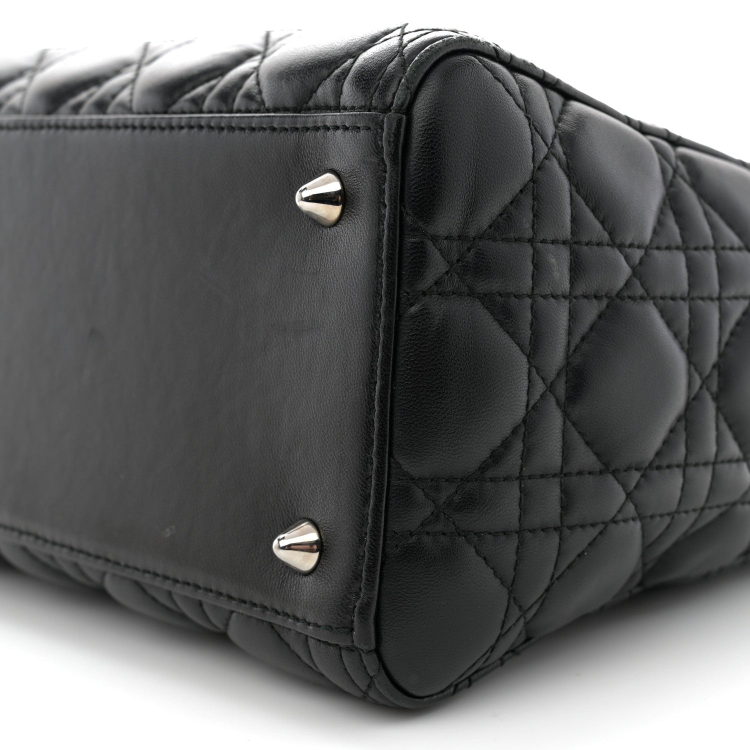 Christian Dior Lambskin Cannage Medium Lady Dior Black 11 of 14