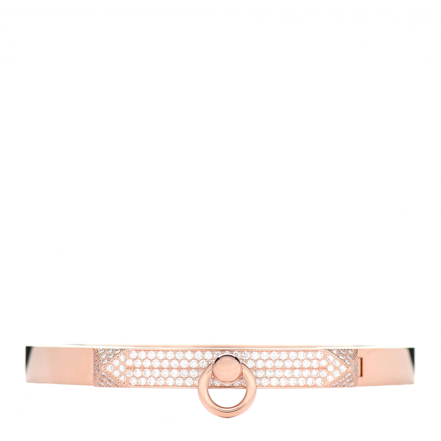18K Rose Gold Diamond PM Collier De Chien Pave Bracelet ST