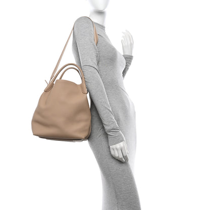 Loro Piana Grained Calfskin Large Bale Bag Light Mastic 2 of 9