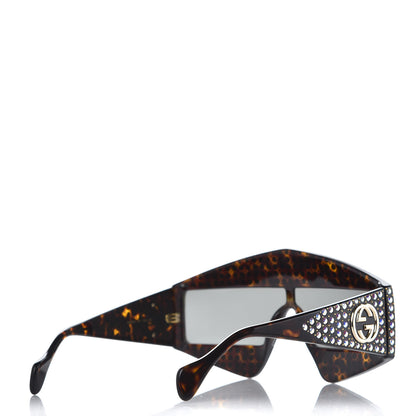 Gucci Crystal Rectangular Frame Sunglasses GG0357S Tortoiseshell 4 of 8
