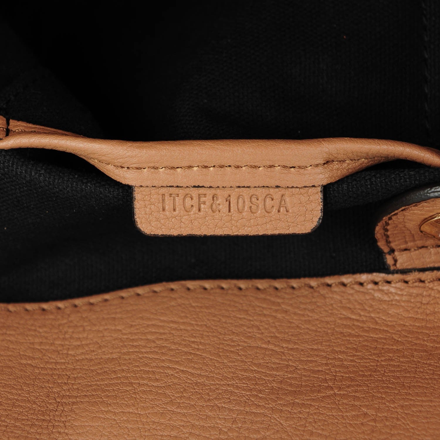 Burberry Grainy Calfskin House Check Large Banner Tote Dark Sand 7 of 7